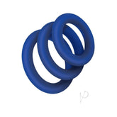 Zolo Extra Thick Silicone Cock Ring (3 Pack) - Navy